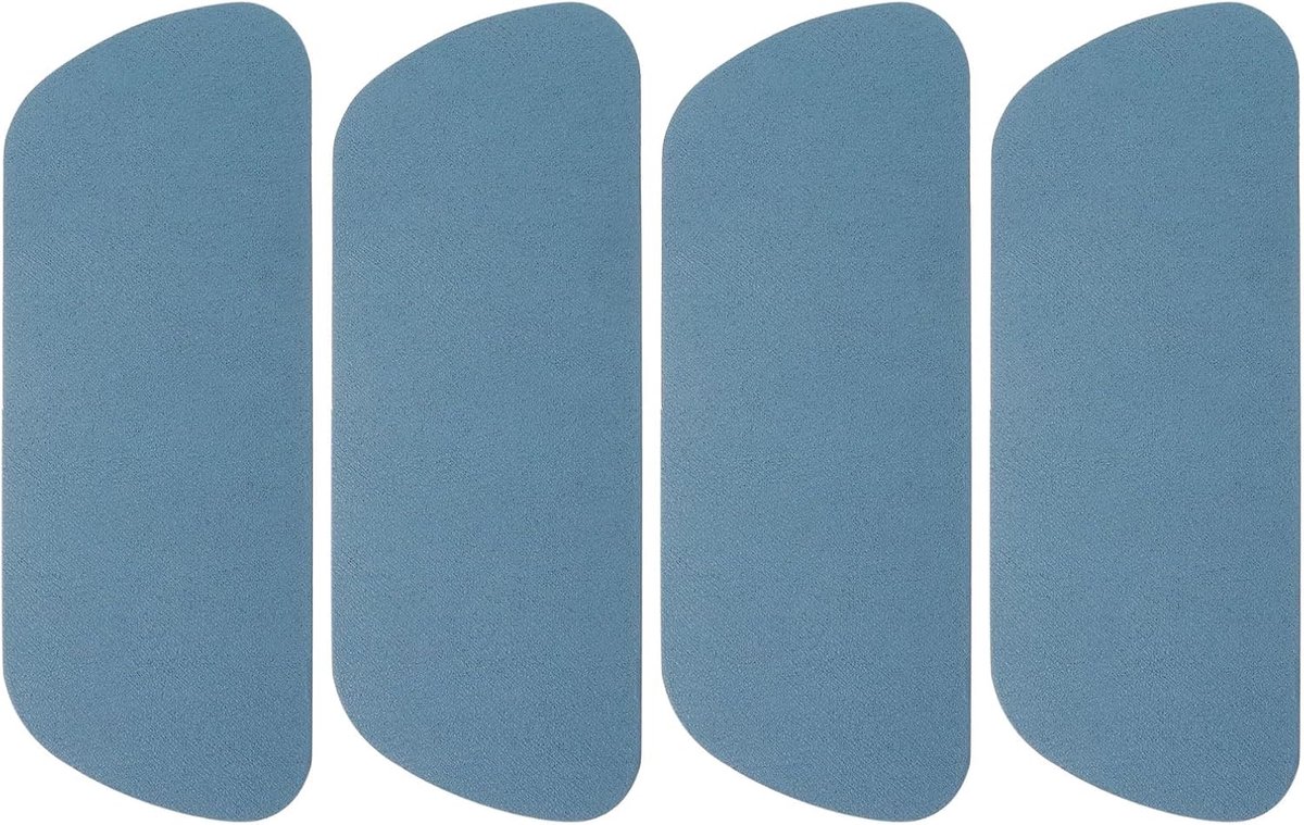 4 stuks koelkastdruppelvanger, 19,8 x 7,6 cm, druppelbak, waterdispenser, opvangmat, zuigmat voor koelkast, waterdispenser, koffiezetapparaat, huishouden, marineblauw (trapezium)