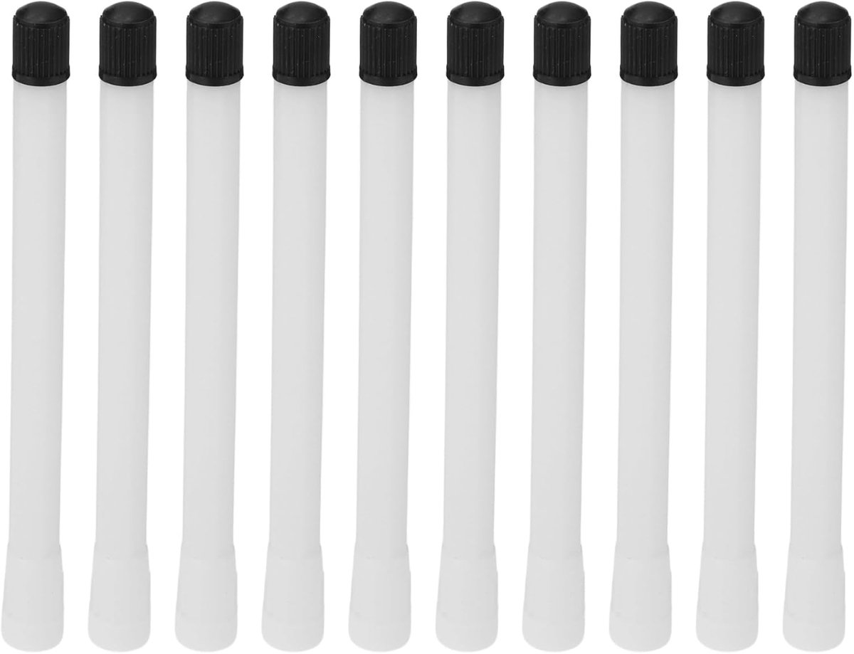 10 stuks 125 mm universele bandenventielverlenging van kunststof, 180 graden, voor auto, motorfiets, camper, vrachtwagen, fiets