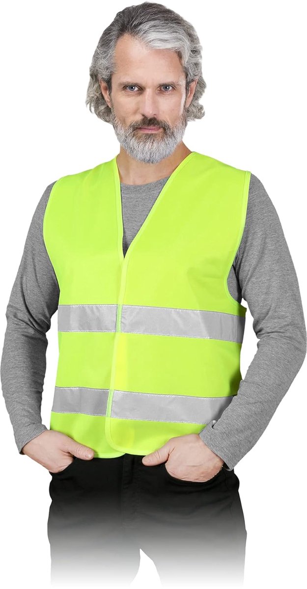 OX-LUMI Veiligheidsvest Geel | Maat M | Beschermend Vest | Veiligheidsvest Auto | Fiets