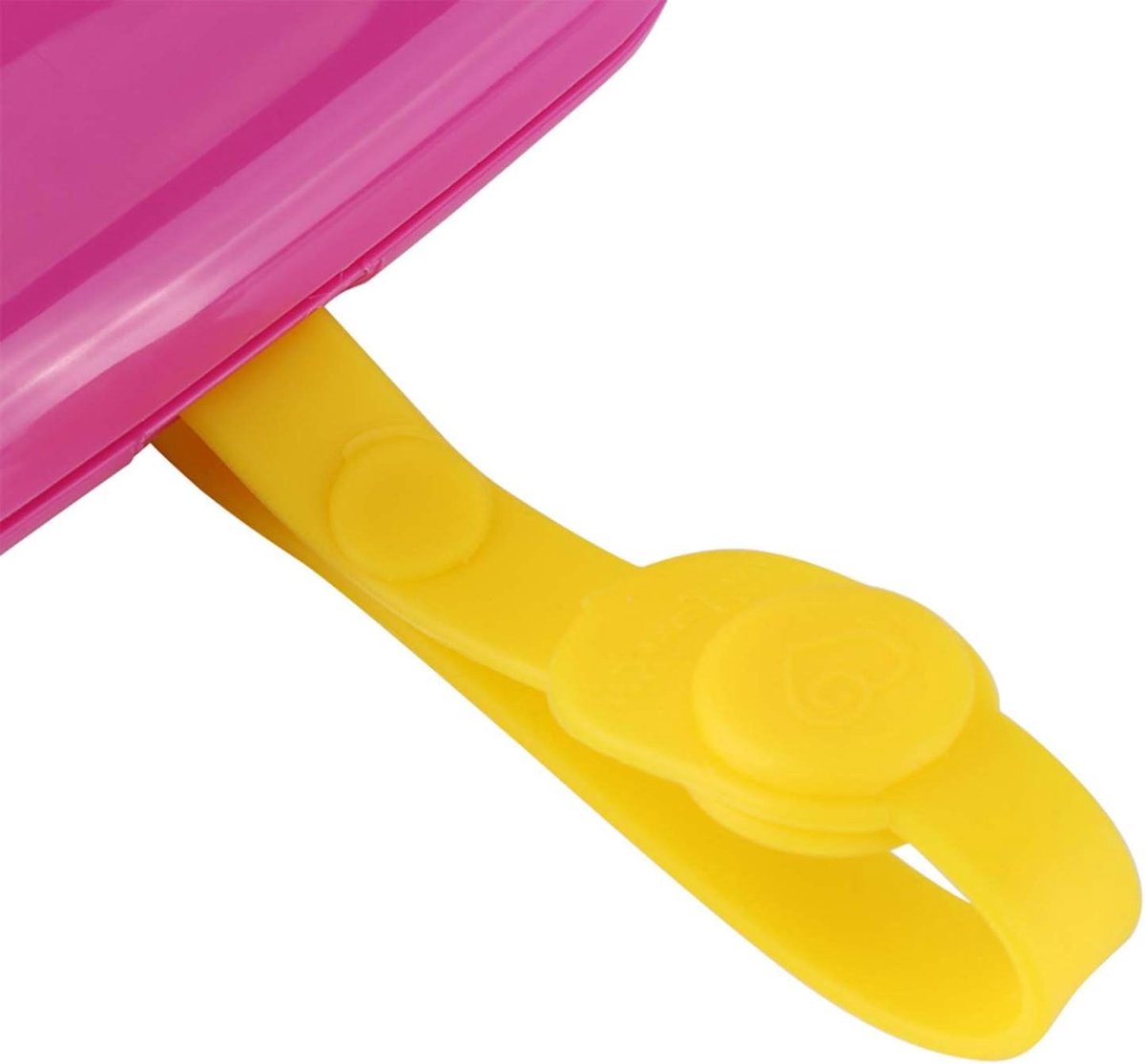 Draagbare Doekjesdispenser - Reisdispenser Babydoekjeshouder - Babyverzorging onderweg - Met ophangbare riem - 18 x 13 x 4 cm - Rozerood