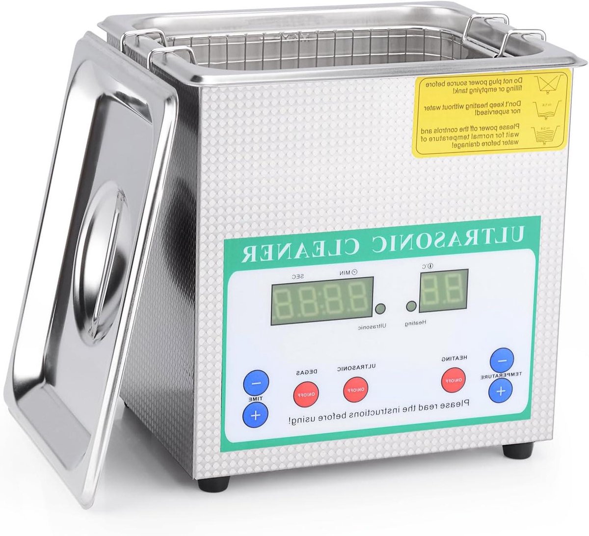 Ultrasone Reiniger - Reinigingsapparaat Laboratorium - Precisie Reiniging - Digitale Timer Warmte - 2L - Zilver