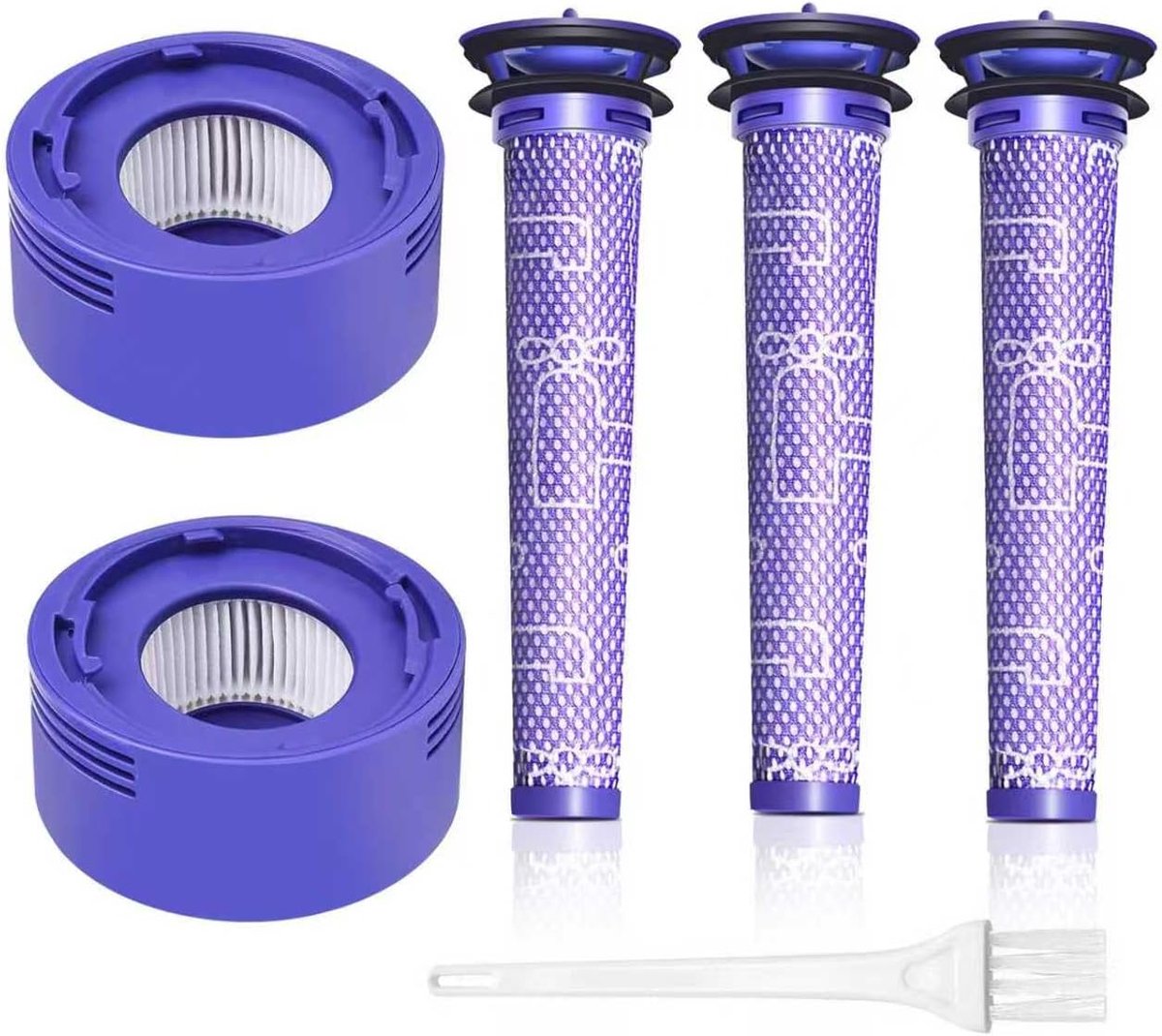 5 Filters voor Dyson V7/V8, 3 HEPA-nafilters en 2 Voorfilters | Voor V7/V8 Animal, Absolute, Fluffy en Motorhead; 3 HEPA-nafilters en 2 voorfilters, vervangt 965661-01/967478-01