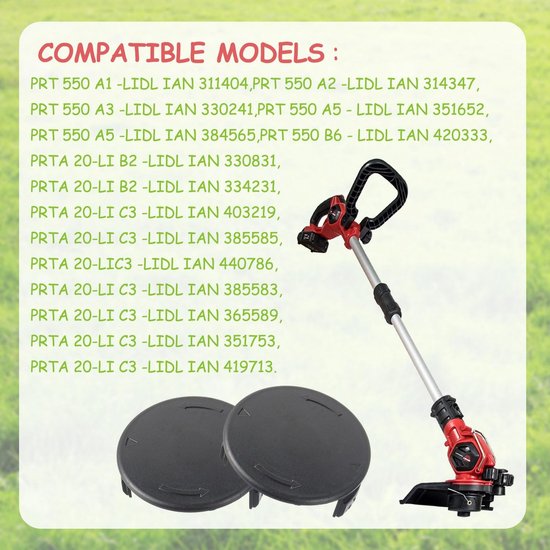 2 stuks spoelafdekking voor Parkside PRTA 20-Li (B2, C3), PRT 550 (A1, A2, A3, A5) reservedop, voor Parkside PRTA 20Li C3 LIDL IAN351753 — afbeelding 4
