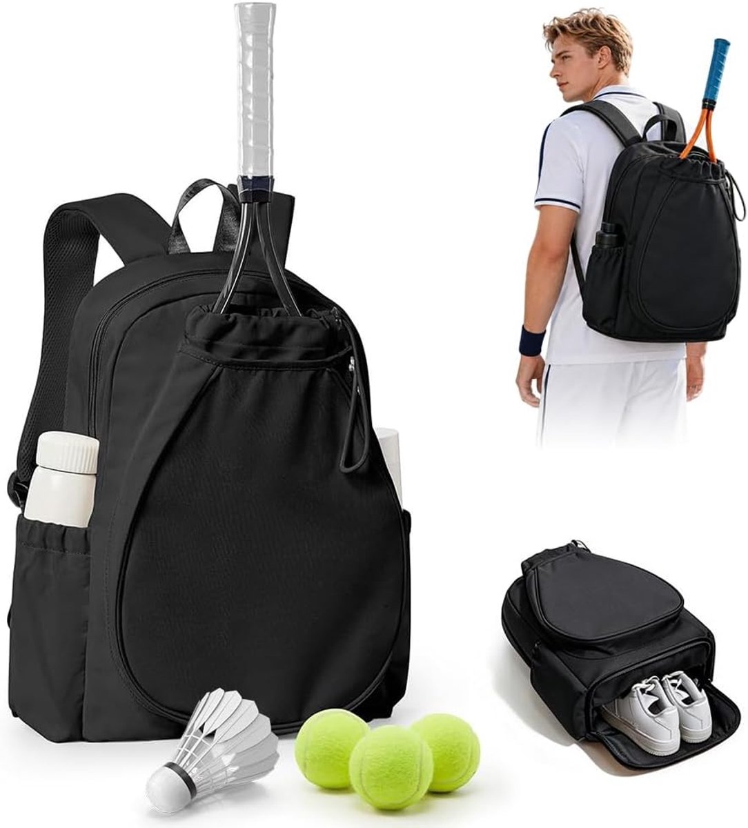 Tennistas voor heren, tennistas, waterdichte tennisrugzak, tennistas voor dames, Tennis Bag, uniseks tennistassen voor tennisrackets, padel, badminton, pickleballtas