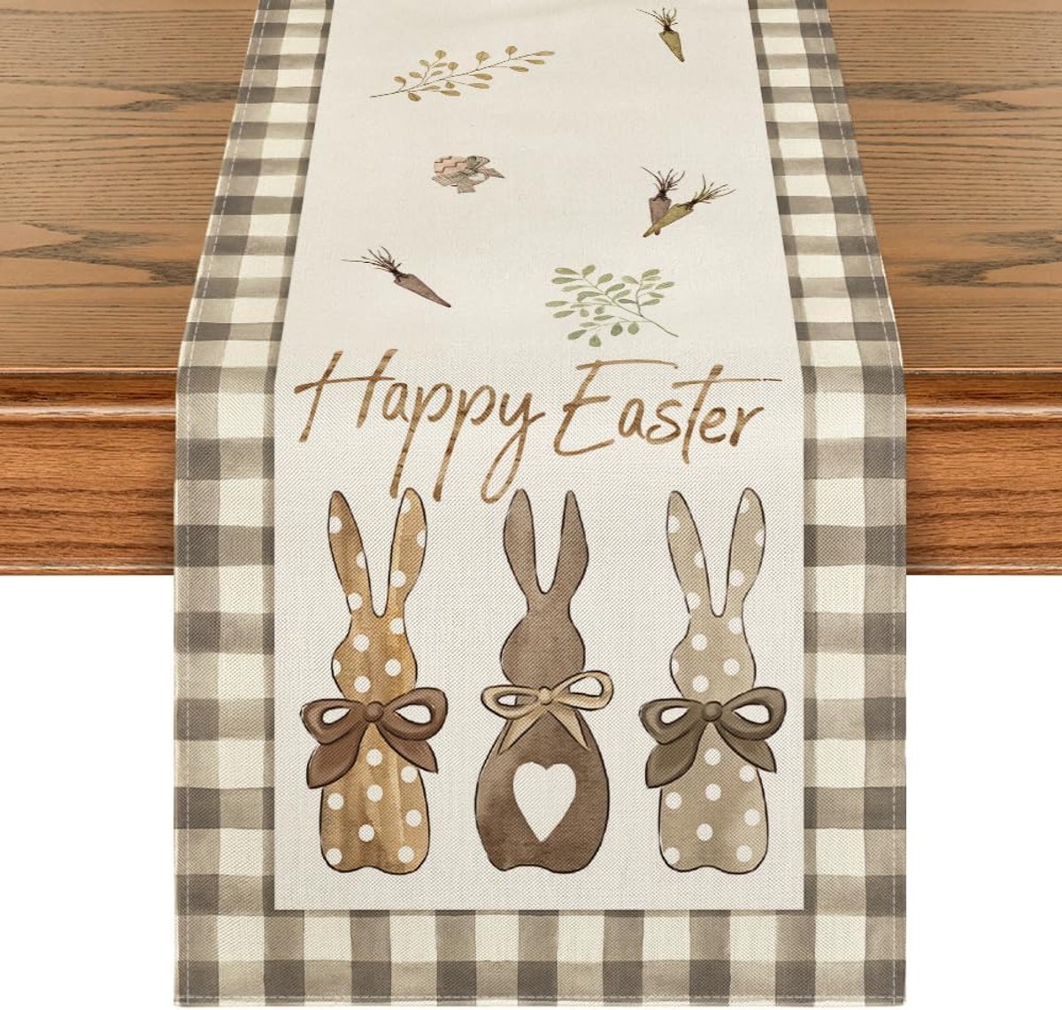 Mode Tafelloper haas wortels Pasen tafelloper seizoensgebonden lente keuken eettafel decoratie binnen vakantie party decoratie 40x140cm