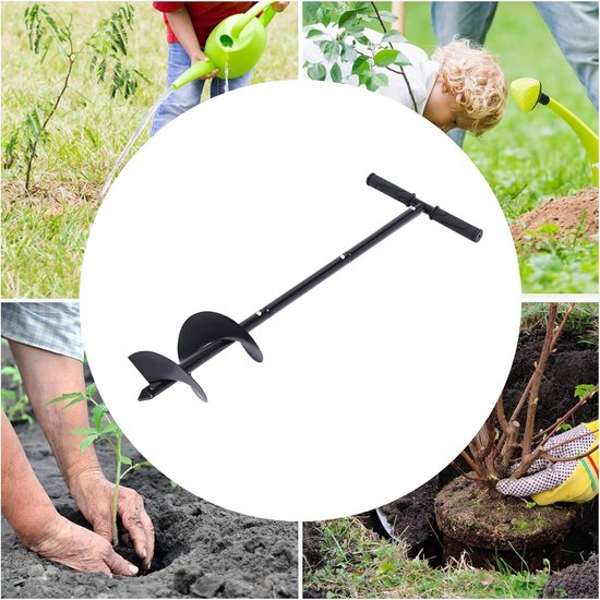 Grondboor Handmatige tuinboor Graven Boor Plantboor Bodemcultivator Boor 15 x 85 cm — afbeelding 3