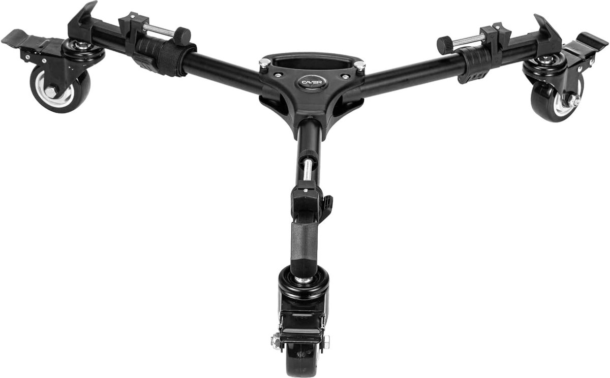 TD03 Statiefwagen, zware belasting, met 3 inch rubberen wielen en draagtas voor de meeste statieven, lichtstandaards