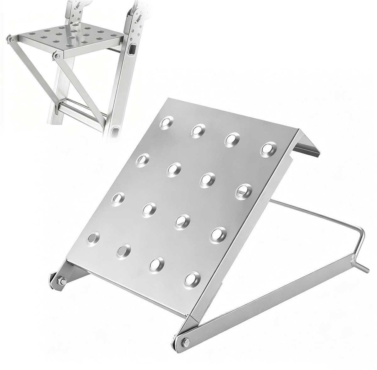 Draagbaar werkplatform - versterkte ladder - tot 150 kg - ideaal voor staande ladders - SnelShoppen