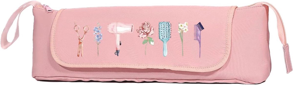 Haargereedschap Organizer Tas - Reistas Stylingtools - Stylingtools Beschermen - Hittebestendige Mat - 47.5 x 20.1 x 13.3 cm - Meerkleurig