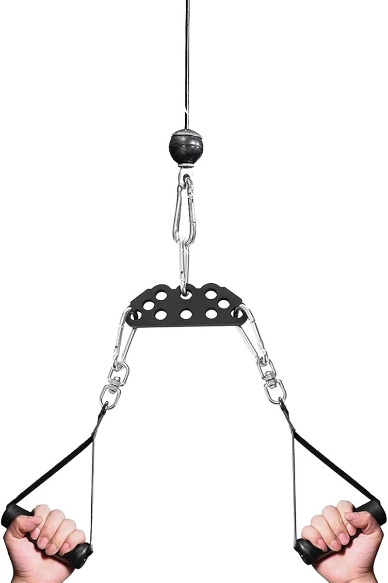 Accessoires Robuust en Verstelbaar | Spreidplaat Dubbel Naar Enkel Katrol Adapterplaat D-Handgreep Spreidstang Voor Thuisgym Fitness Bodybuilding Squat Rack Full