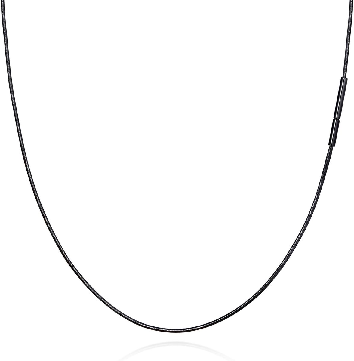 Leren halsketting voor mannen en vrouwen, 2/3 mm, leren ketting met sluiting van roestvrij staal, voor heren en dames, 45/50/55 cm, leren halsband voor mannen, om mee te zwemmen, surfen