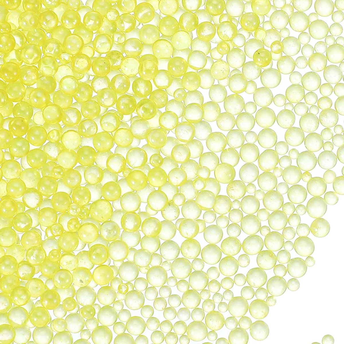 1-3 mm mini glazen bellenkralen 200 g kleine iriserende kralen geen gat waterdruppel ballen voor doe-het-zelf knutselen nail art hars vulstof, geel