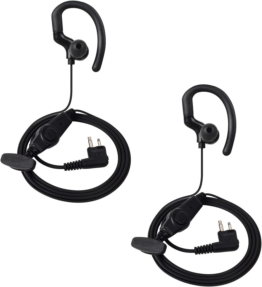 Draadloze headset voor politie - G-vormig ontwerp - PTT-microfoon - Comfortabel en discreet - SnelShoppen
