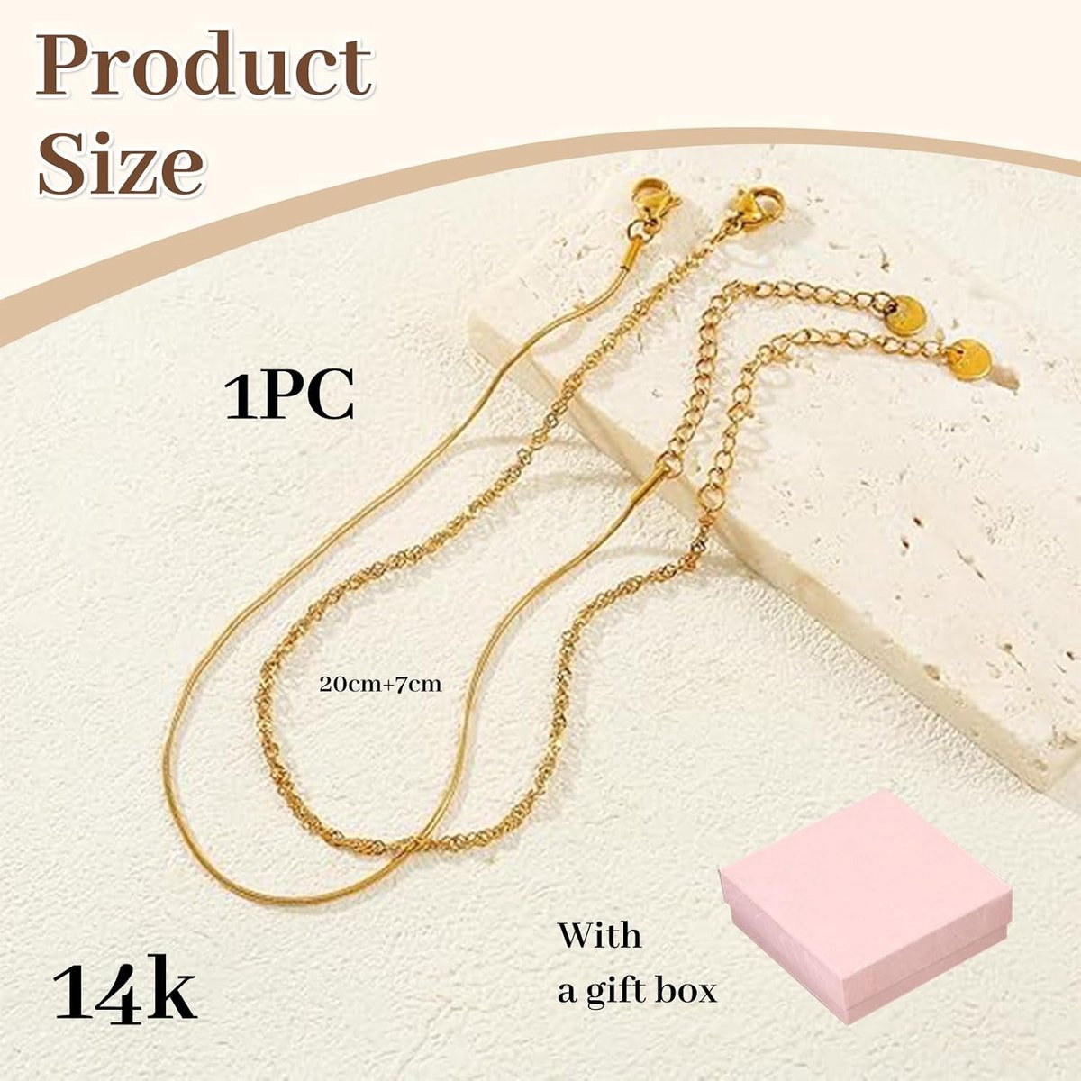 Enkelbandjes - 14 karaats verguld - waterdicht - elegant voor elke gelegenheid - SnelShoppen