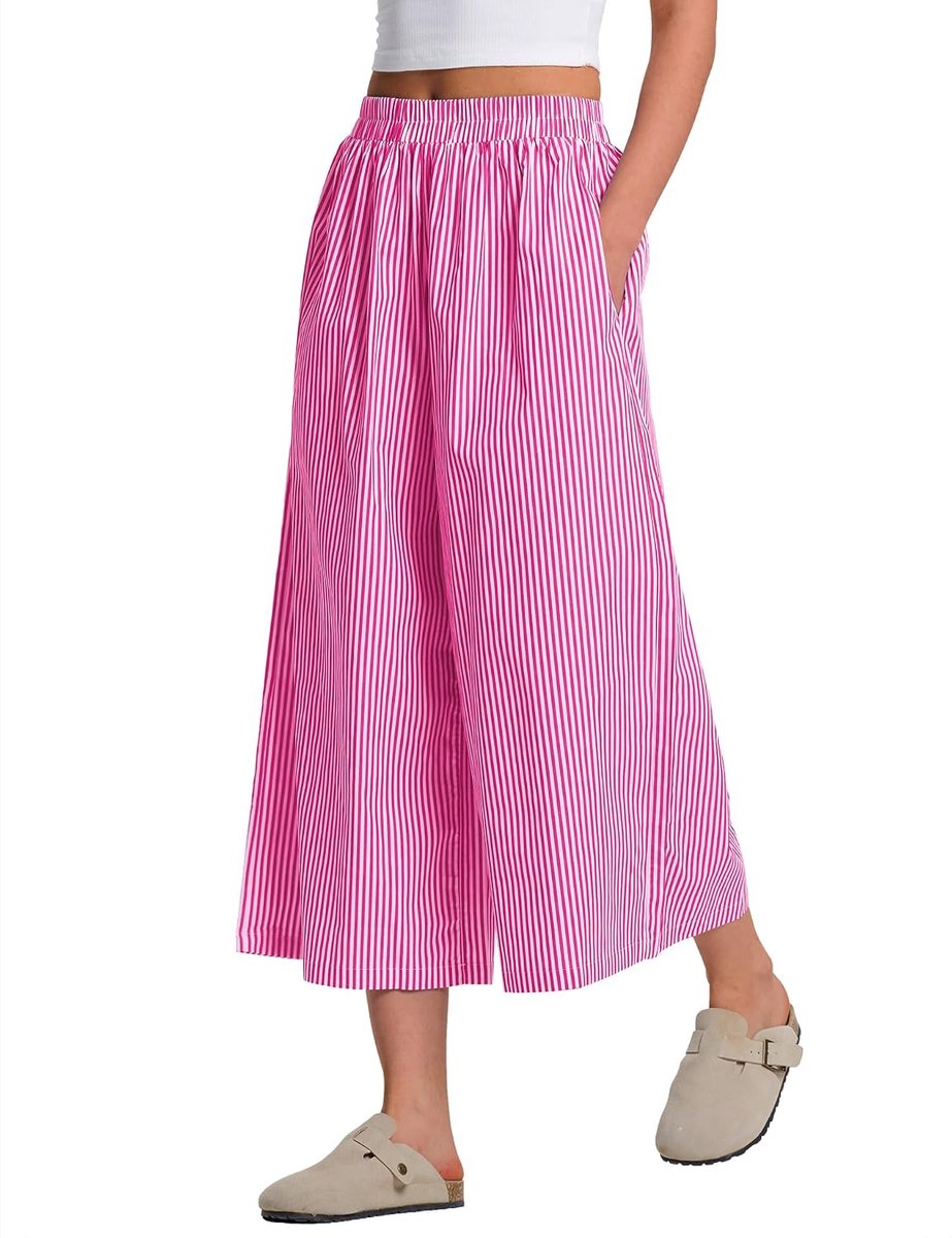 Capri Pants Dames 2026 - Katoen - Elastische Taille - Luchtige Zomerbroek - SnelShoppen