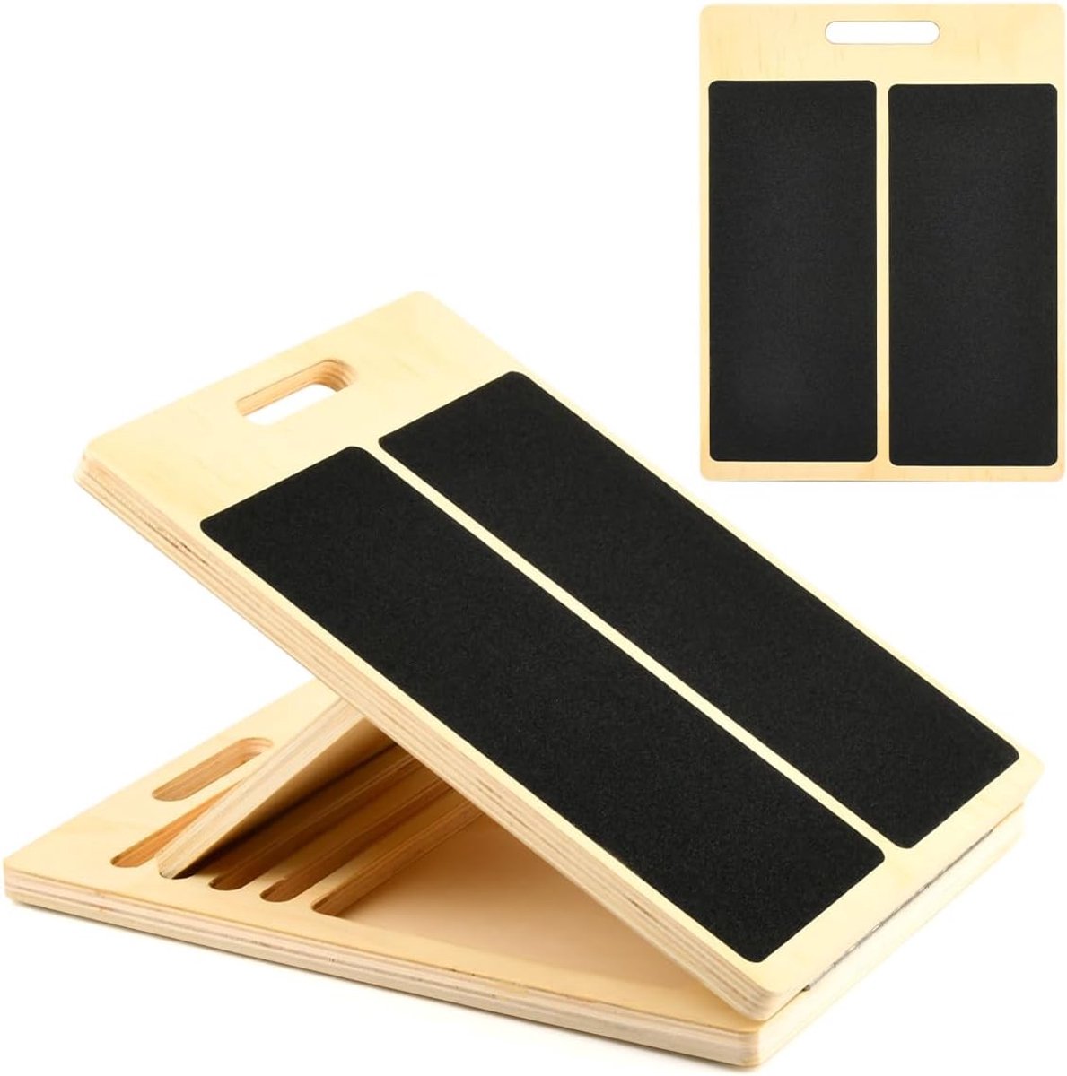 Sloophangplank - Houten Calf Stretcher - 5 Hoeken - Verstelbaar en Antislip - Voor Verbetering van Mobiliteit - SnelShoppen