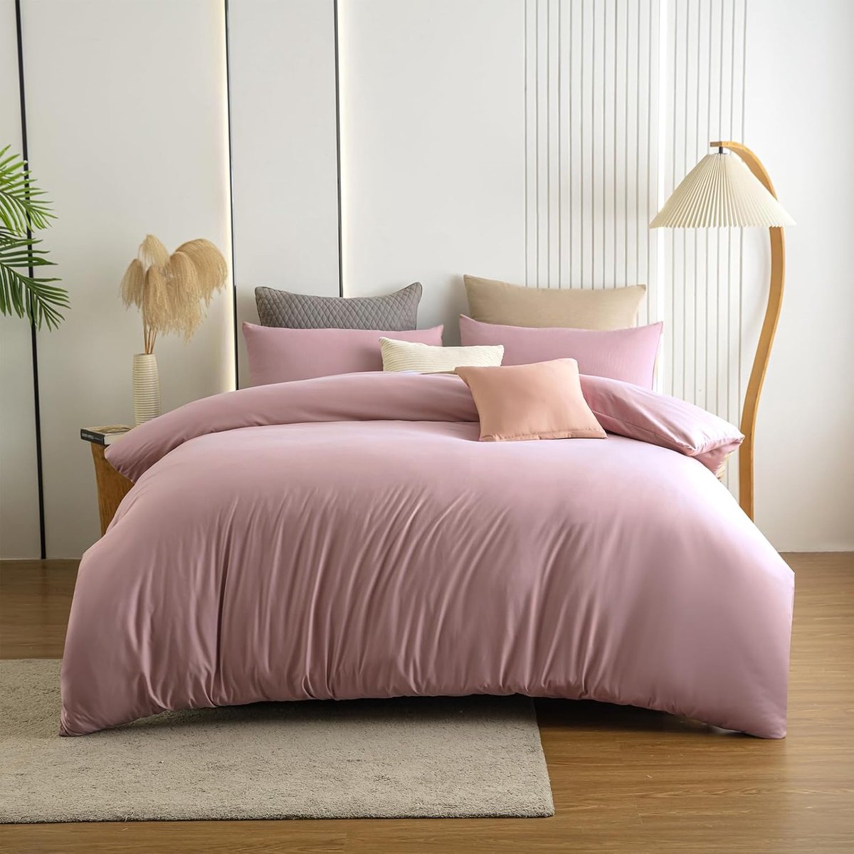 Bedlinnen Set 135 x 200 cm - Roze Microvezel - Kreukvrij en Strijkvrij - Comfortabel Slapen - SnelShoppen