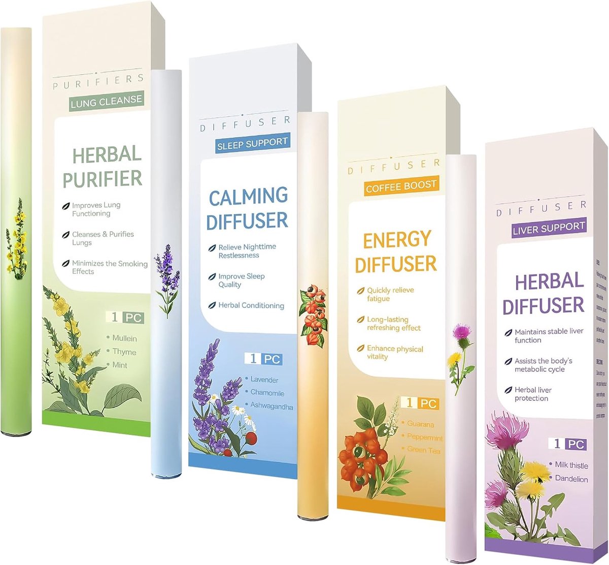 Aromatherapie Inhaler Pen - 4 Stuks Citroen Geur - Natuurlijke Ingrediënten - Ontspanning voor Thuis en Yoga - SnelShoppen