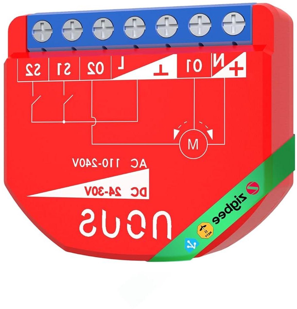 Slimme Gordijn Controller - Rolgordijn Module - Automatisch Bediening - Zigbee 3.0 Compatibel - 16A AC 10A DC - Wit