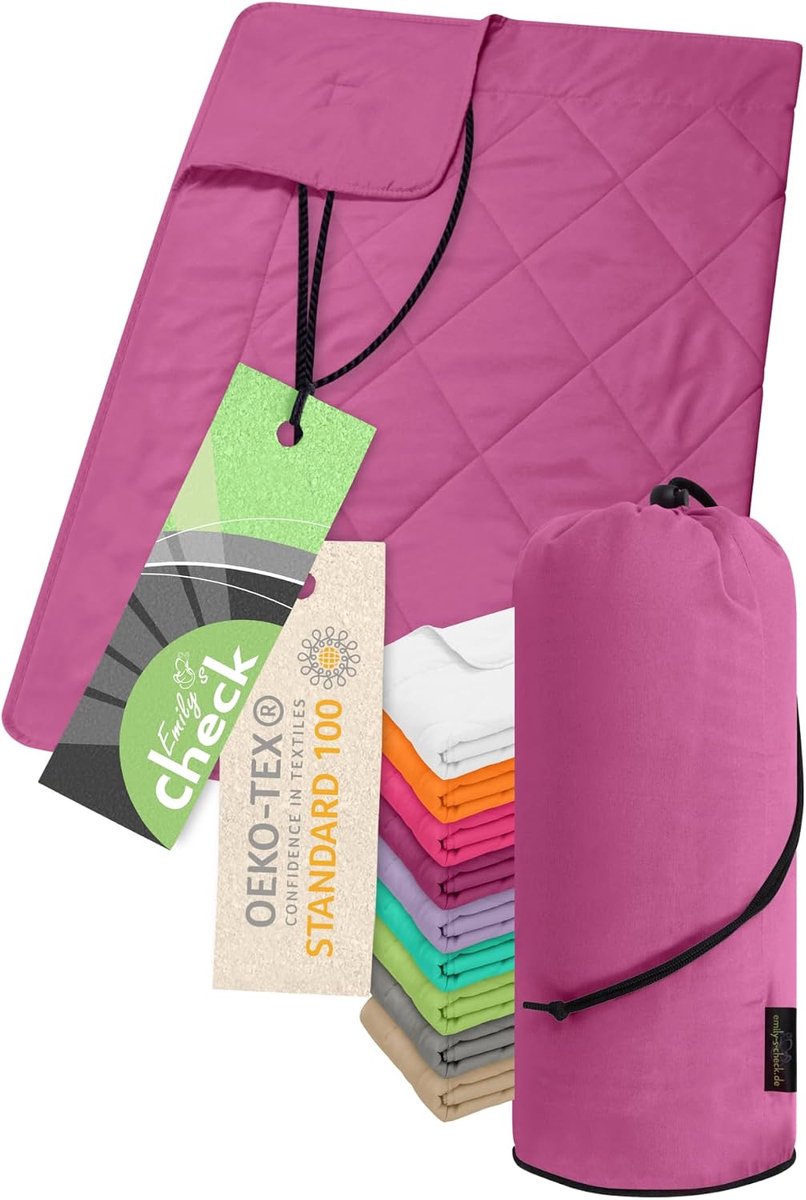 Licht dekbed 135 x 200 cm - roze - multifunctioneel - ideaal voor onderweg - SnelShoppen