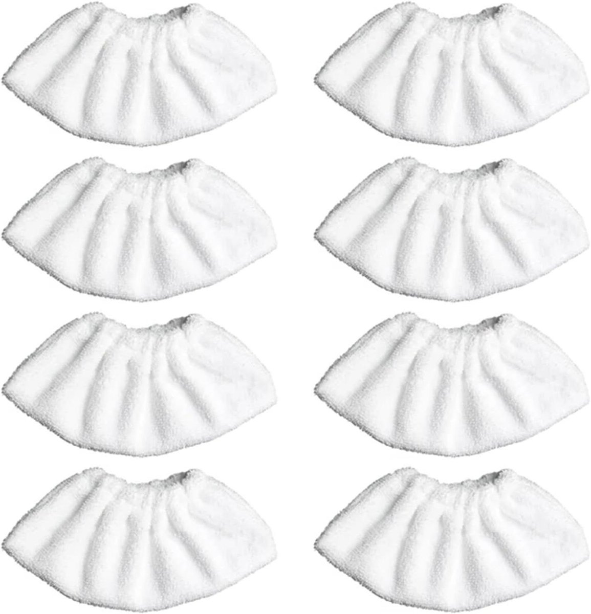 Stoomreiniger Doeken - Dweilhoezen Mop Pads - Grondig Reinigen - Stofvasthoudend Materiaal - 8 Stuks - Wit Zwart
