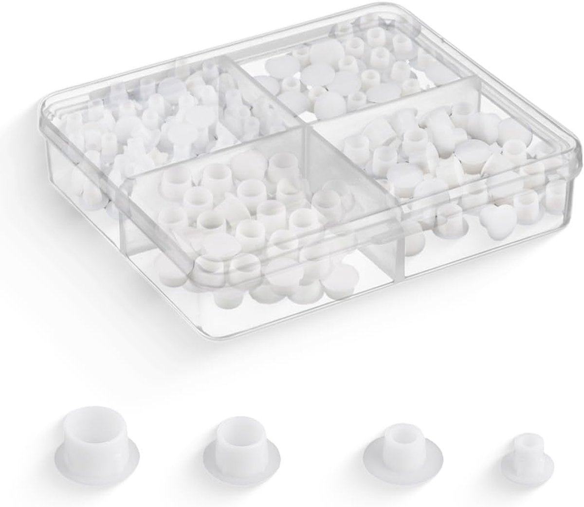 Furniture Hole Lids 120 Stuks - Plastic Blinde Stoppen - Diverse Maten 5mm/6mm/8mm/10mm - SnelShoppen