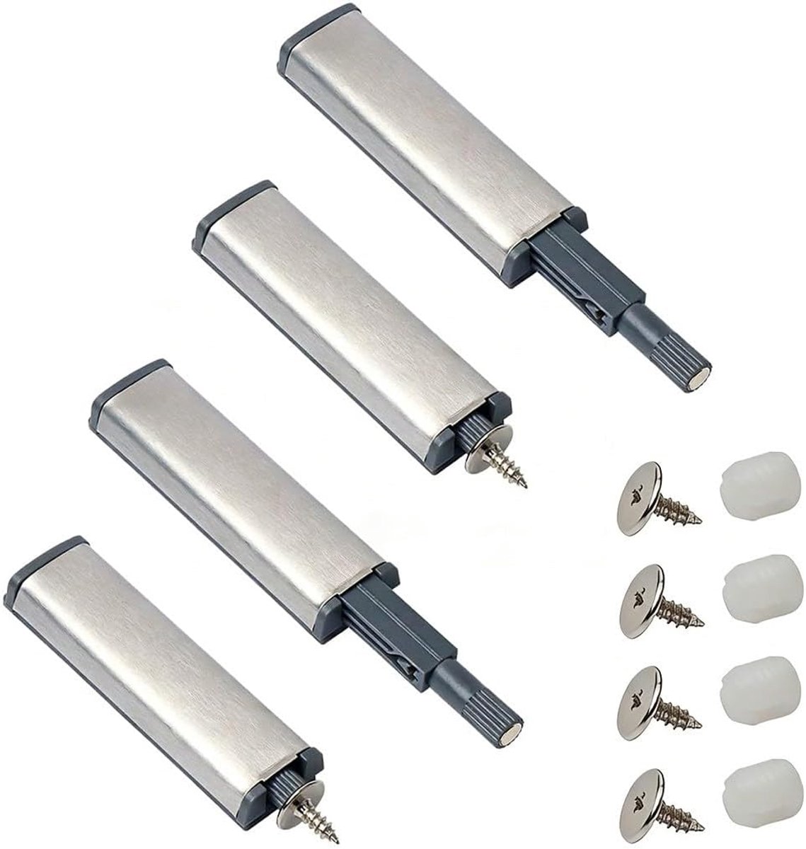 Push-to-open deur opener set van 4 - Sterke magnetische drukknop - Voor kastdeuren en lades - Eenvoudig te gebruiken - SnelShoppen