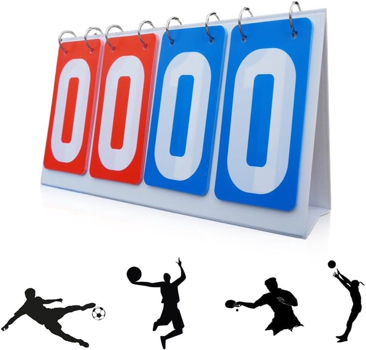 displaybord 4-cijferig - draagbaar - waterdicht - ideaal voor sportwedstrijden - SnelShoppen