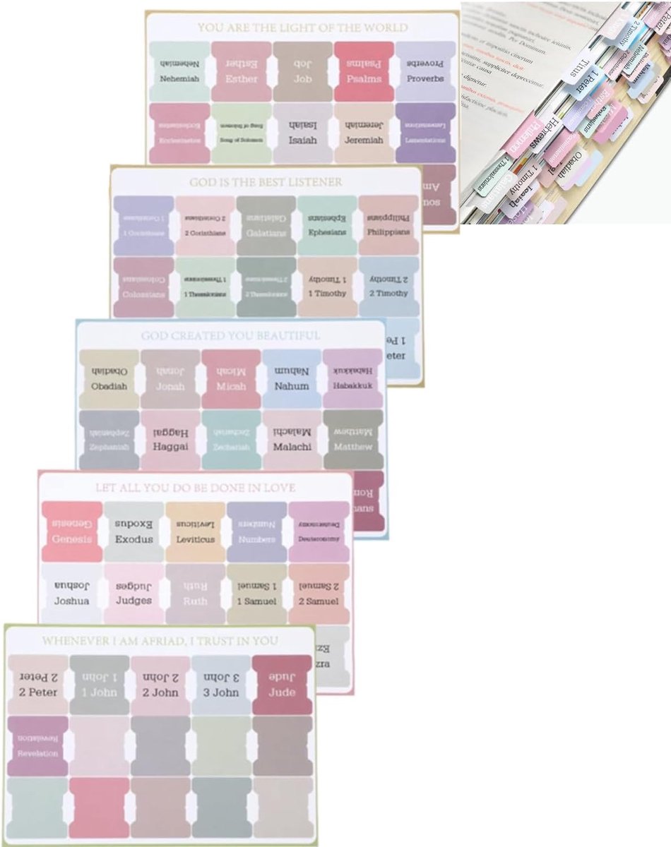 Bijbel tabs voor vrouwen - 150 gelamineerde labels - makkelijk bijbelverwijzingen vinden - ideaal voor studie - SnelShoppen