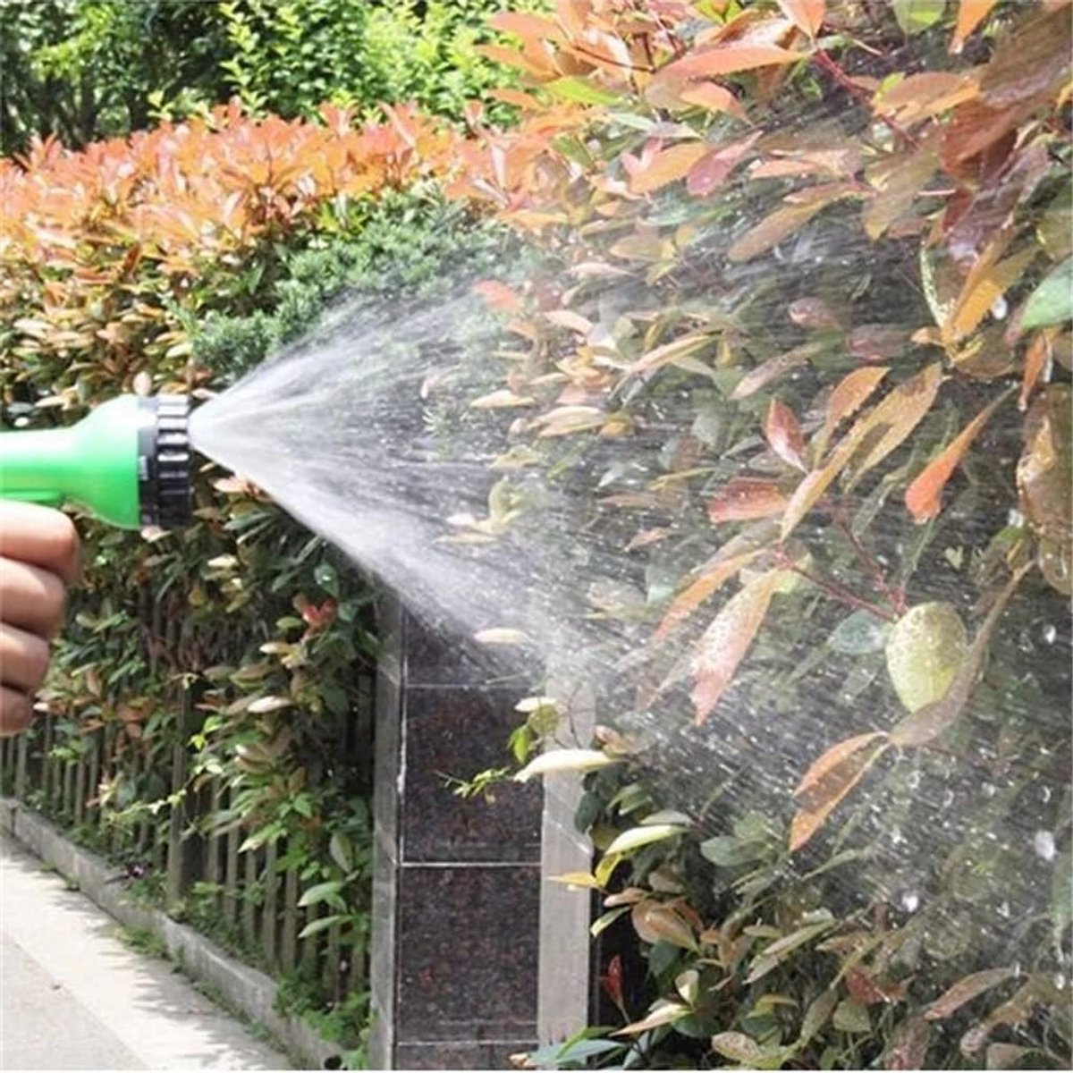 Tuinslang Kit - Uitbreidbare slang - Tuin Bewateren - Met 7 Sproeikoppen - 15 meter - Groen – foto 5