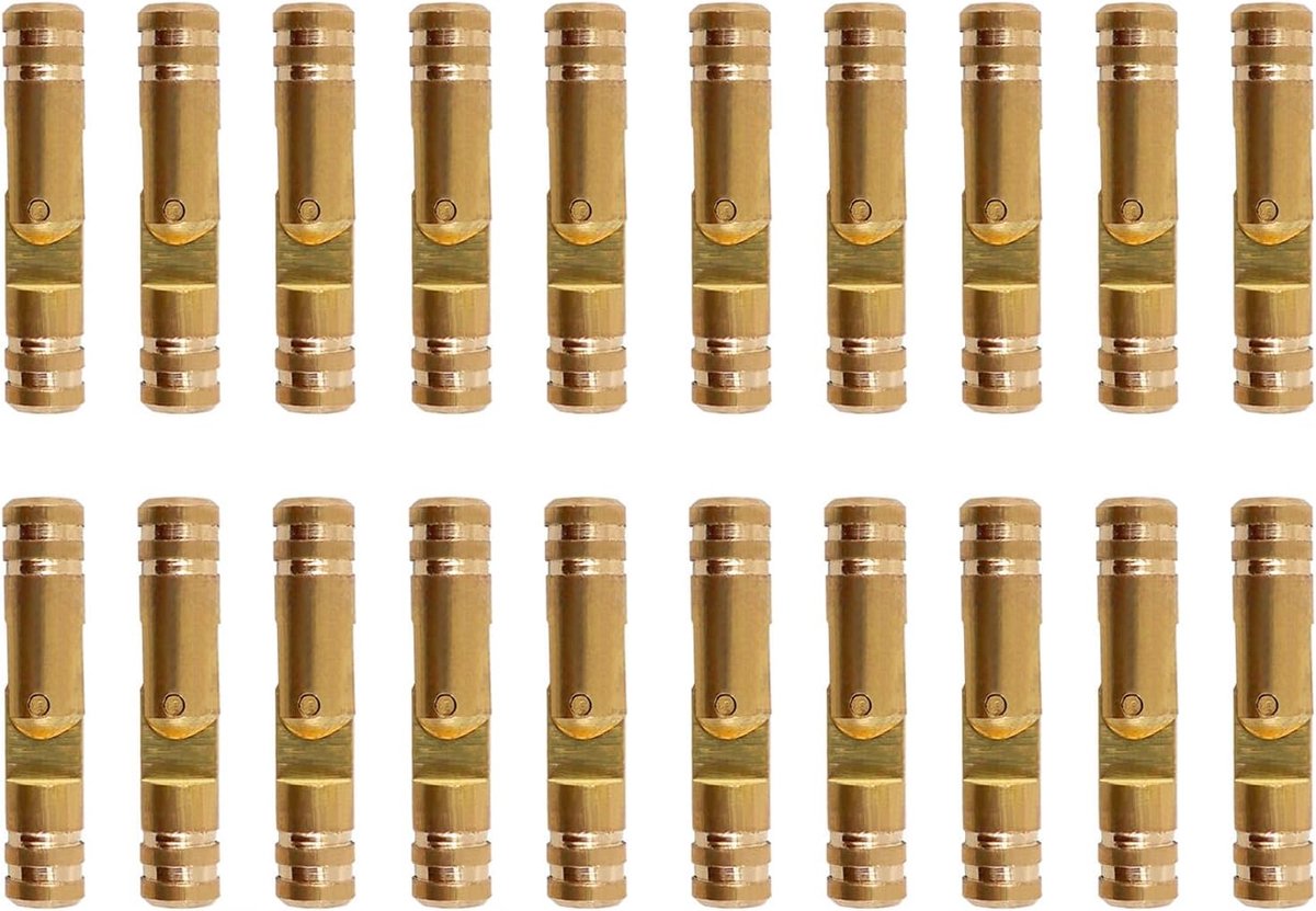 Mini-scharnieren 20 stuks - messing - verborgen penscharnieren - ideale oplossing voor sieradenkistje - SnelShoppen