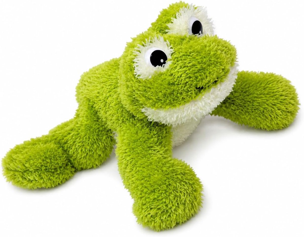 Knuffelkikker pluche figuur 23 cm - zachte decoratieve kikker - wasbaar en onderhoudsvriendelijk - SnelShoppen
