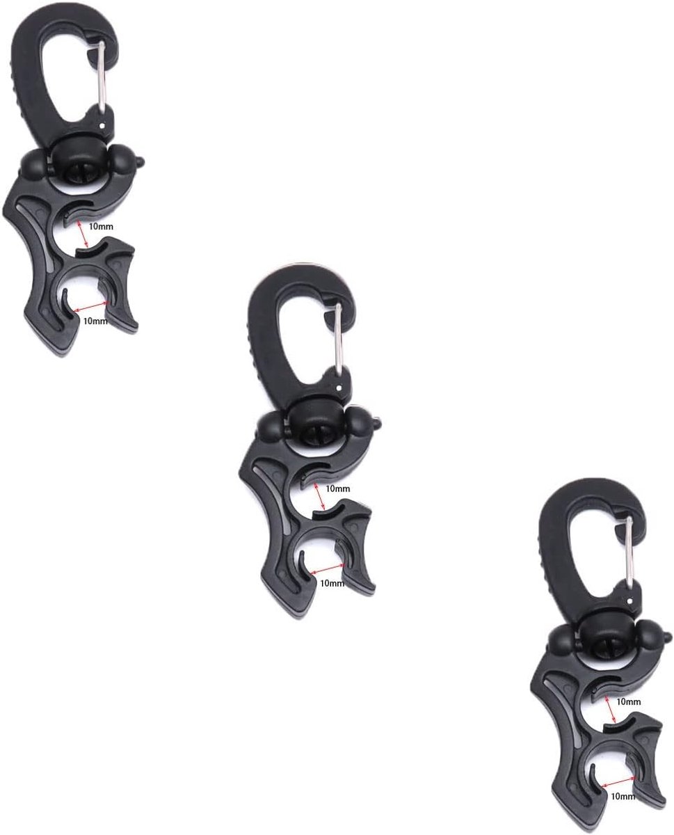 Duikslanghouder 10cm - Nylon met RVS - 360 graden draaiklip - Voor optimale opslag - SnelShoppen