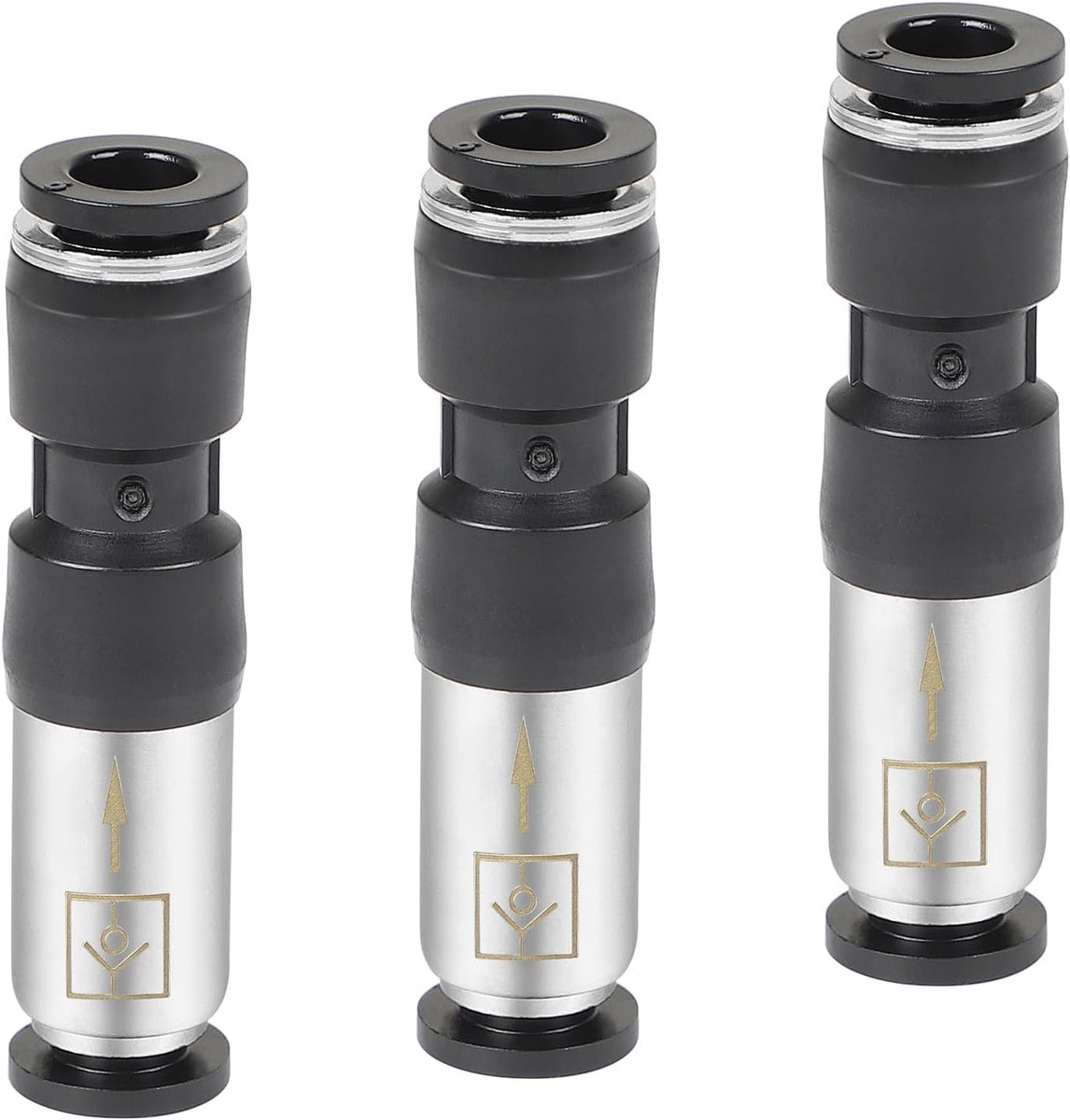 Pneumatische terugslagklep 6mm - roestvrij staal - snelle verbinding - ideaal voor luchtleidingen - SnelShoppen