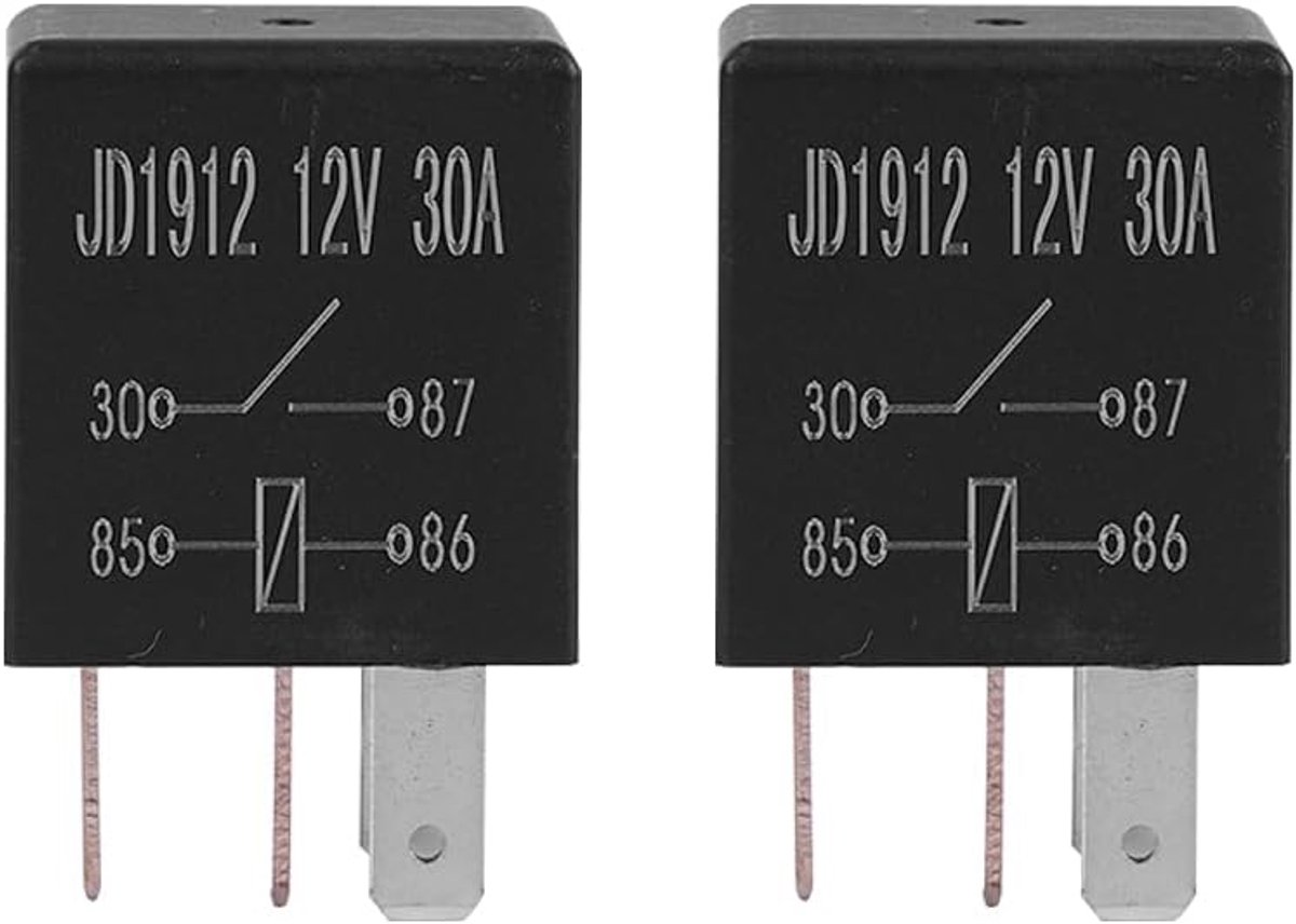 12V relais 30A - 4 pin - multifunctioneel - betrouwbaar voor auto en motor - SnelShoppen