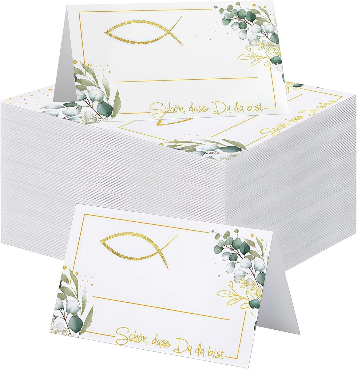 Tafelkarten 50 stuks - Elegante naamkaarten 10x9 cm - Stevig 300gsm papier - Perfect voor bruiloften - SnelShoppen