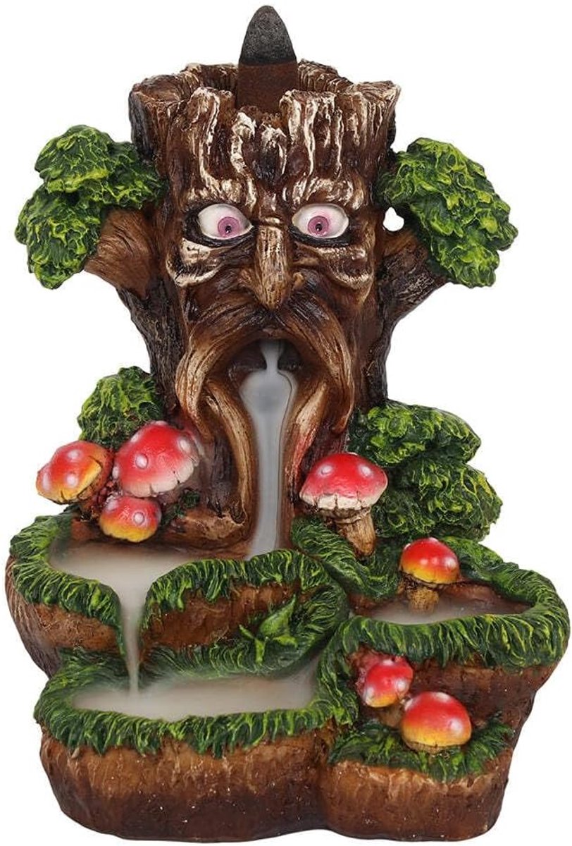 Rookcascade wierookbrander - Boom Man design - 16cm hoog - creëert rustgevende sfeer - ShopVlot