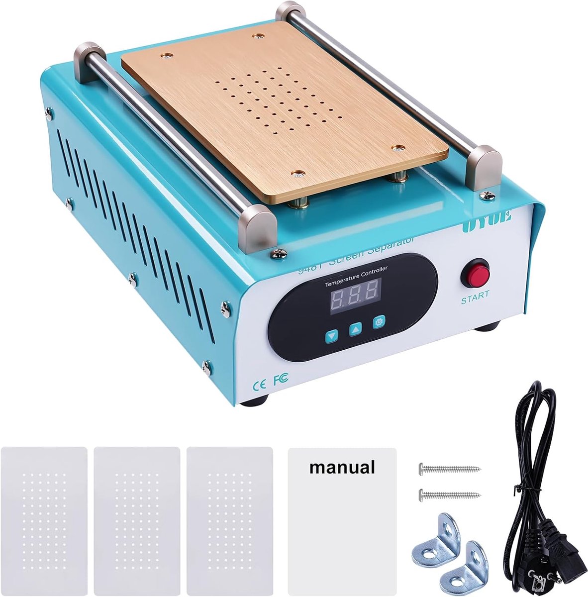 Mobiel schermseparator - verwarmingsplaat tot 8 inch - met anti-slip en vacuum - eenvoudig te bedienen - ShopVlot