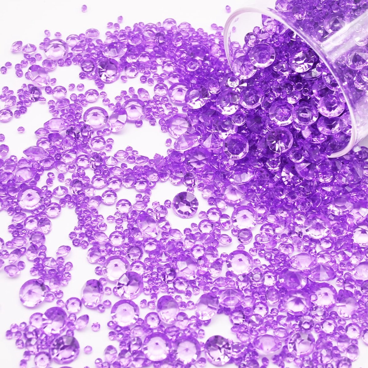 Acryl Diamanten Sprinkles 4000 stuks - Paars - Decoratie voor bruiloften en feestjes - ShopVlot