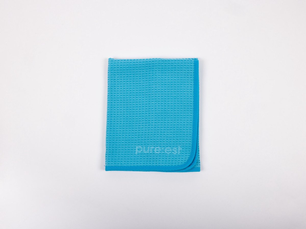 Pureest Wafel Microvezeldoek 40x40cm 320g - Streeploos Glas & Ramen