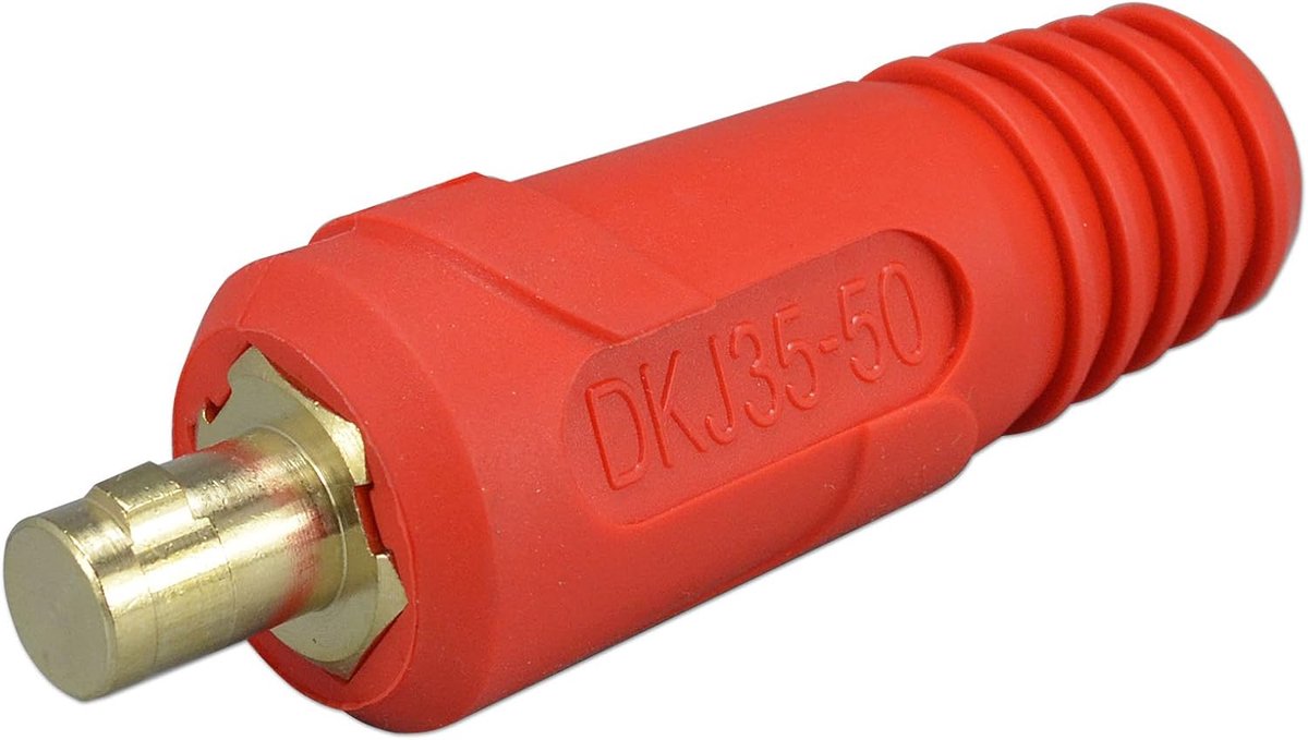 TIG laskabel panel connector plug - DKJ35-50 - rode snelsluiting - snelle aansluiting voor 315A - ShopVlot
