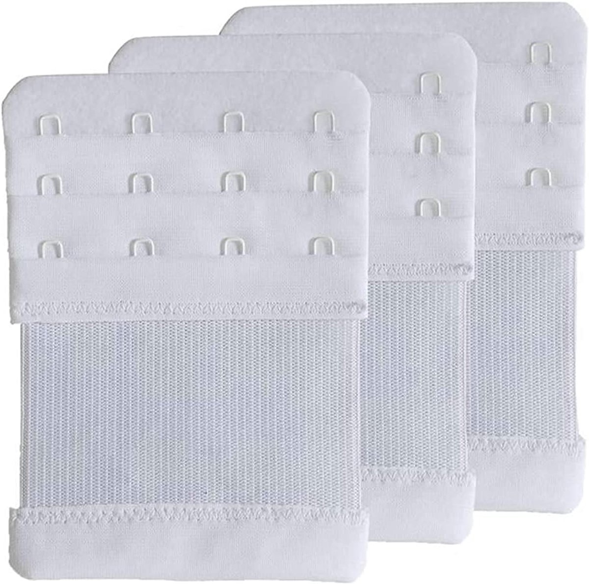 Bh verlengers 2, 3, 4, 5, 6 haakjes - elastisch - witte extensieband - vergroot de pasvorm - ShopVlot