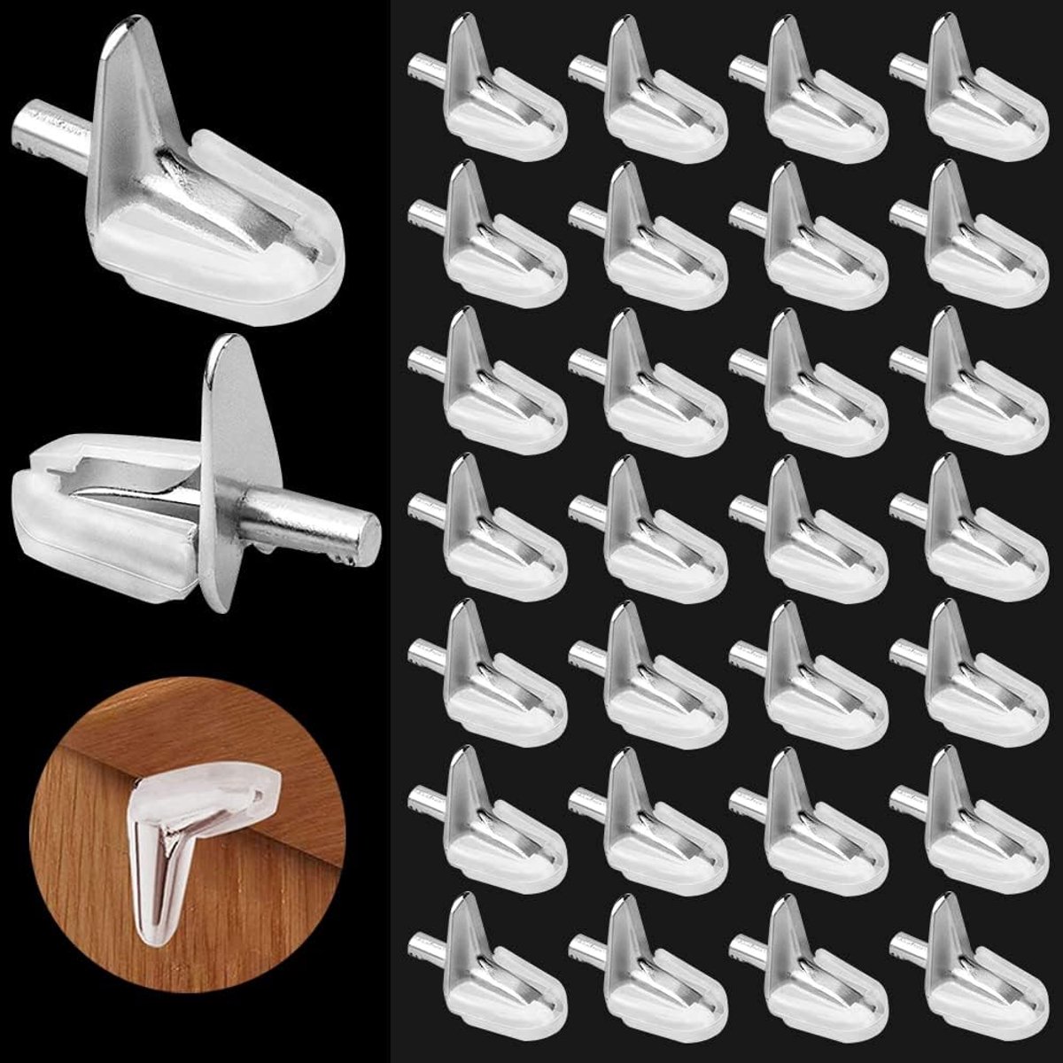 Plankdragers 3mm - L-vormige clips - Onzichtbare steun voor meubels - Ideaal voor kasten - ShopVlot