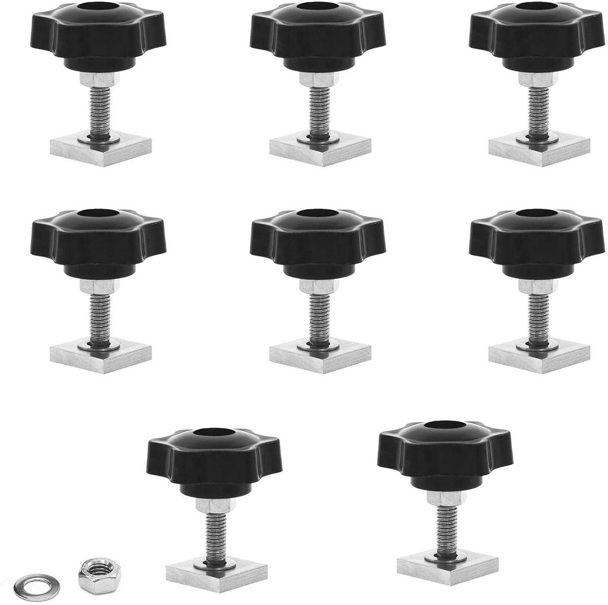 T-screws M6X35mm - RVS met slotmoeren - Compleet 8-delig set - Perfect voor buitengebruik - ShopVlot
