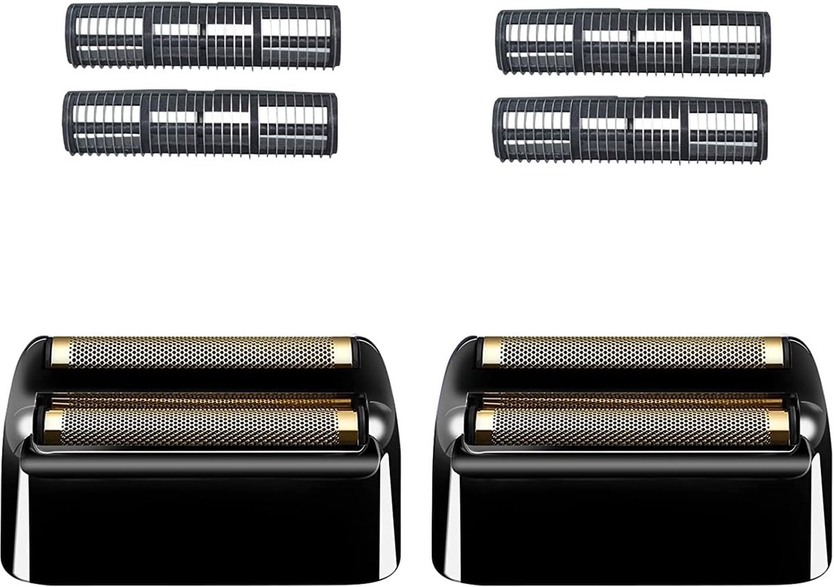 Scheermes vervangingsset - 2-pack zwart - hypoallergene folie - vervang voor BaByliss FXFS2G - ShopVlot