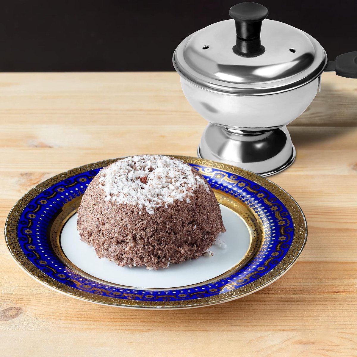 Puttu Maker RVS - Chiratta Puttu Maker - Met Handvat - Voor gebruik met drukpan - ShopVlot