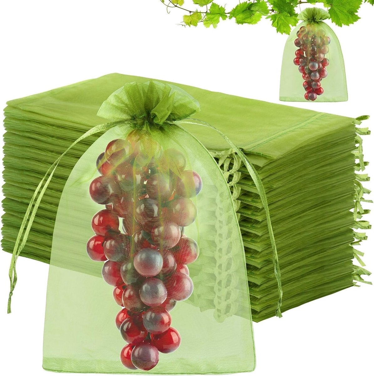 Druivenbeschermzakken 20 x 30 cm - Organza zakken - Bescherming tegen insecten - Ideaal voor fruit - ShopVlot