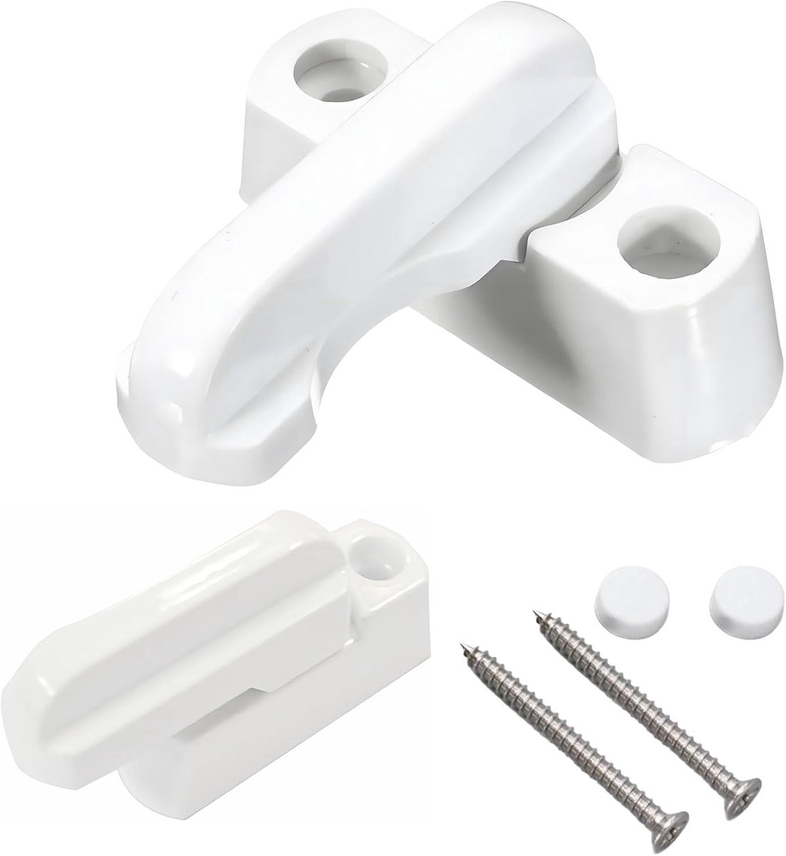 Raamhandgrepen Sash Jammer Lock - 4 Stuks - Kunststof - Verhoogt veiligheid voor kinderen - ShopVlot