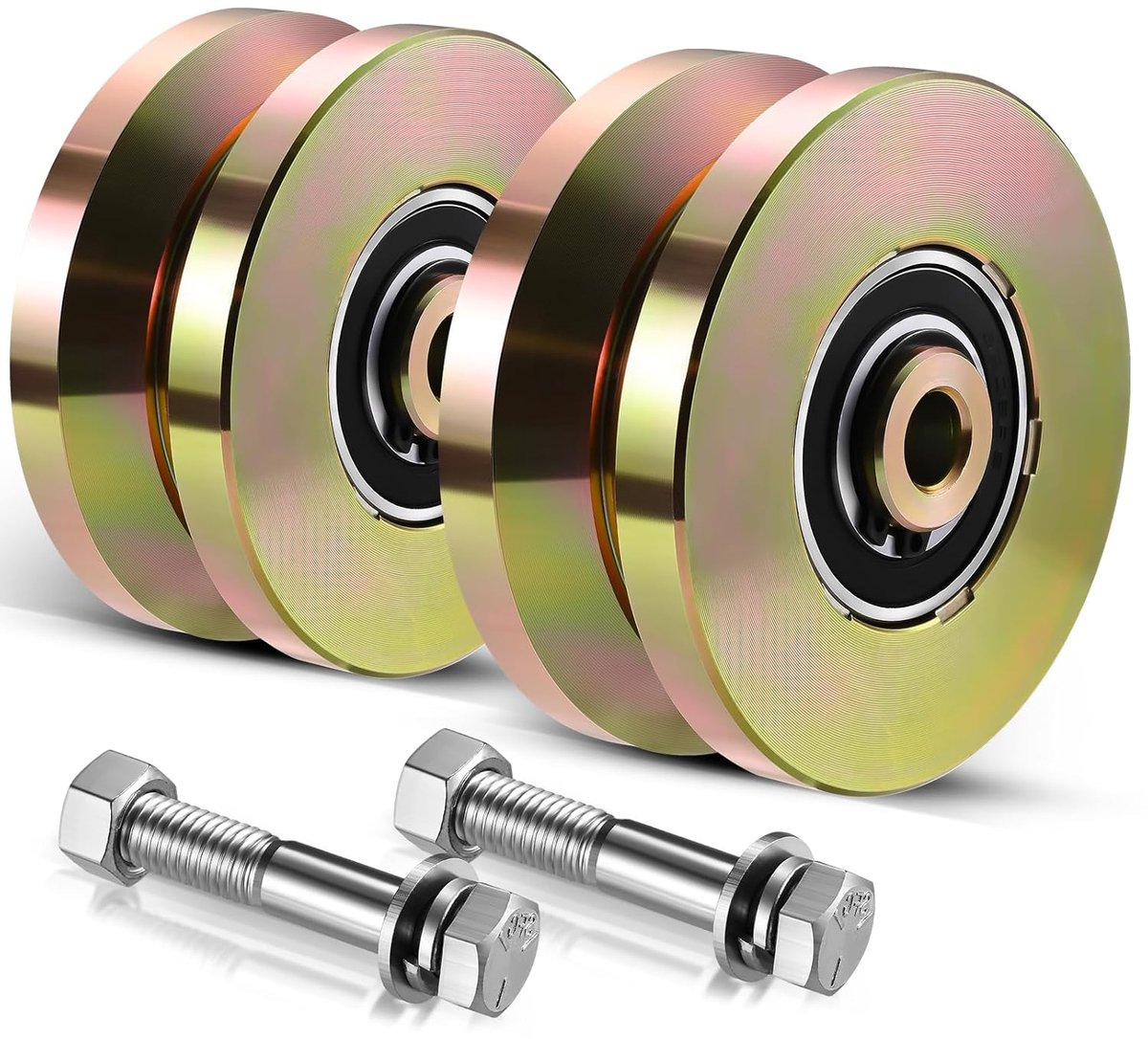 Schuifdeurwielen 10,16 cm - V-groef - dubbele lagers - robuuste belasting tot 1360 kg - ShopVlot