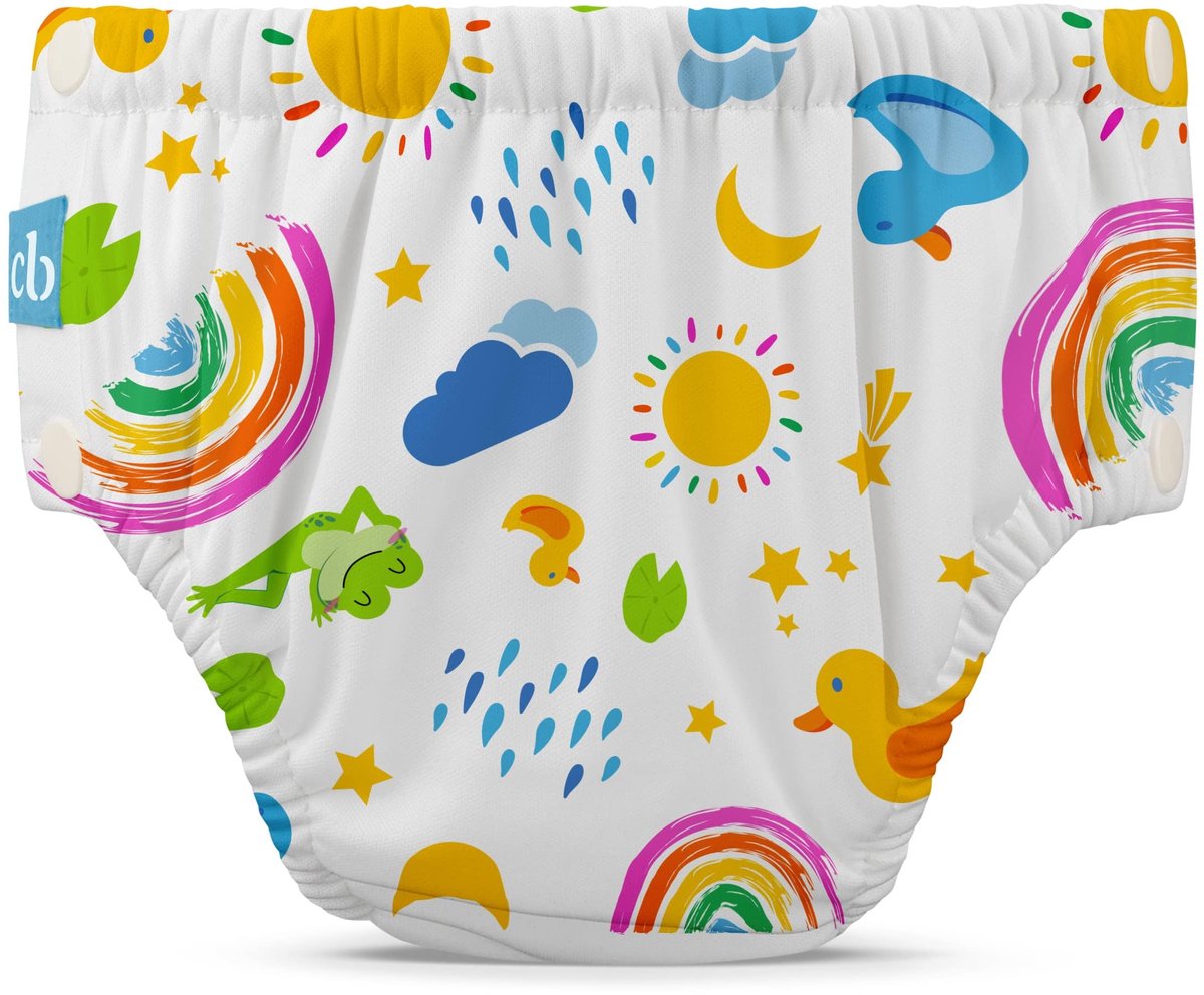 Herbruikbare zwemluier S - Hello Sunshine - machine wasbaar - voorkomt ongelukjes in het water - ShopVlot